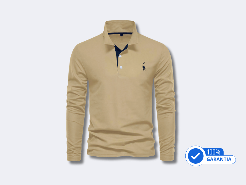 [Kit 3 Camisas Gola Polo🔥] Manga Longa - Branco, Preto e Cáqui